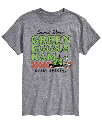 Airwaves Men's Dr. Seuss Green Eggs Ham Diner Short-sleeve Graphic T-shirt In Gray
