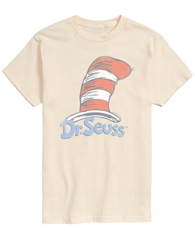 Airwaves Men's Dr. Seuss Logo Vintage Faded Short-sleeve Graphic T-shirt In White