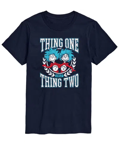 Airwaves Men's Dr. Seuss Things Collegiate Short-sleeve Graphic T-shirt In Blue