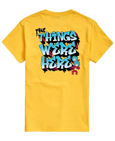 Airwaves Men's Dr. Seuss Things Were Here Short-sleeve Graphic T-shirt In Yellow