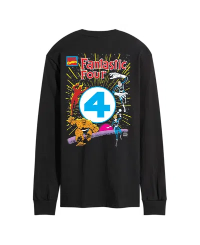 Airwaves Men's Fantastic Four Marvel Comics Long-sleeve Graphic T-shirt In Black