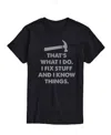 Airwaves Men's Father's That's What I Do Fix Things Short Sleeve T-shirt In Black