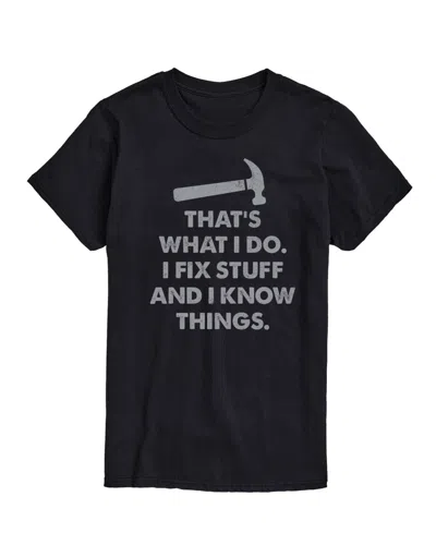 Airwaves Men's Father's That's What I Do Fix Things Short Sleeve T-shirt In Black