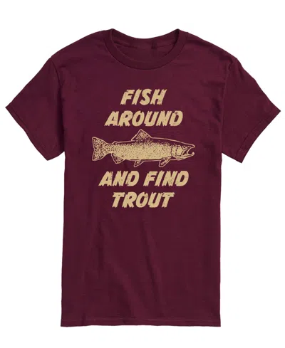 Airwaves Men's Fish Around Short-sleeve Graphic T-shirt In Maroon