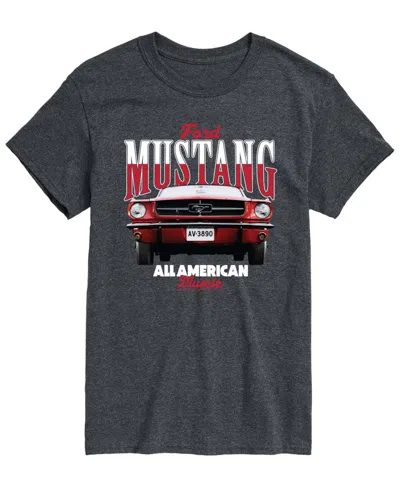 Airwaves Men's Ford 1965 Mustang Short-sleeve Graphic T-shirt In Gray