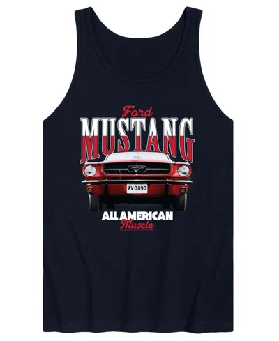 Airwaves Men's Ford 1965 Mustang Sleeveless Graphic Tank T-shirts In Blue