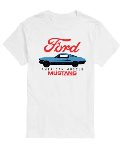 Airwaves Men's Ford American Muscle Mustang Short-sleeve Graphic T-shirt In White