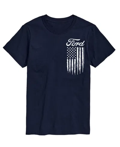 Airwaves Men's Ford Logo Flag American Short Sleeve T-shirt
