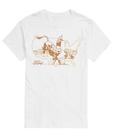 Airwaves Men's Ford Western Short-sleeve Graphic T-shirts In White