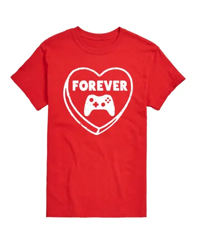 Airwaves Men's Forever Heart Video Games Printed Short-sleeve Graphic T-shirt In Red