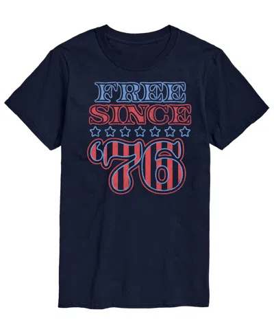 Airwaves Men's Free Since 76 Short-sleeve Graphic T-shirts In Blue