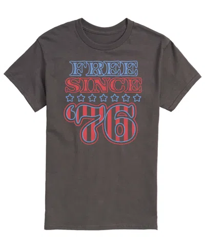 Airwaves Men's Free Since 76 Short-sleeve Graphic T-shirts In Gray