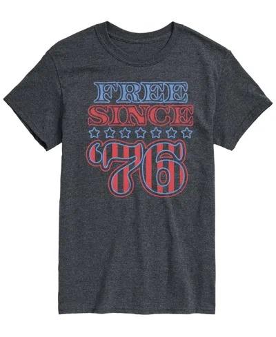 Airwaves Men's Free Since 76 Short-sleeve Graphic T-shirts In Gray