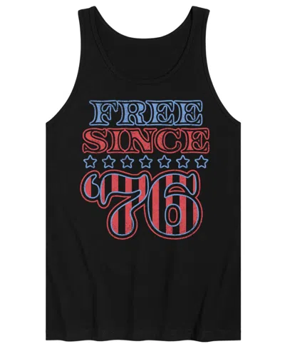 Airwaves Kids' Men's Free Since 76 Sleeveless Graphic Tank T-shirts In Black