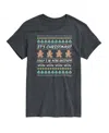 Airwaves Men's Friends Christmas Short Sleeve T-shirt In Gray
