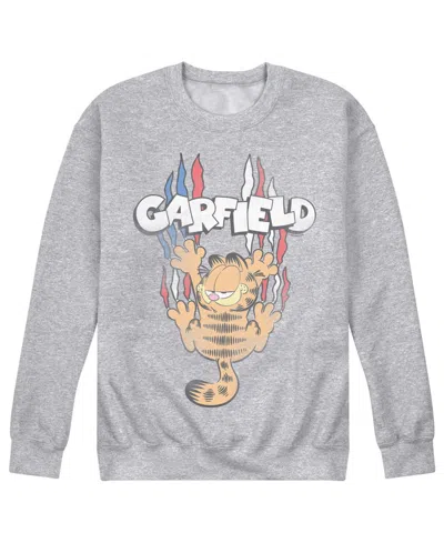Airwaves Men's Garfield Americana Tonal Washed Crew Fleece Sweatshirt In Gray
