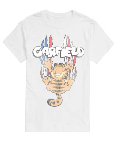 Airwaves Men's Garfield Americana Tonal Washed Short-sleeve Graphic T-shirt In White