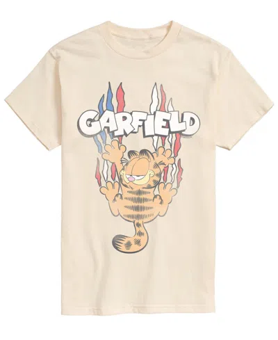 Airwaves Men's Garfield Americana Tonal Washed Short-sleeve Graphic T-shirt In White