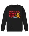 Airwaves Men's Garfield Love At First Bite Fleece Sweatshirt In Black