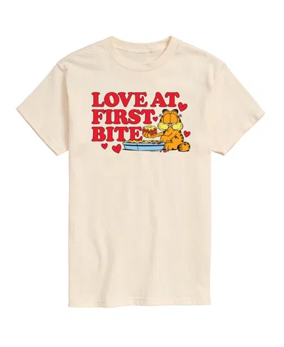 Airwaves Men's Garfield Love At First Bite Short Sleeve T-shirt In Neutral