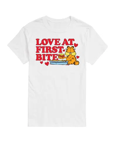 Airwaves Men's Garfield Love At First Bite Short Sleeve T-shirt In White