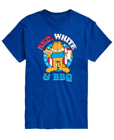 Airwaves Men's Garfield Red White And Bbq Short-sleeve Graphic T-shirt In Blue
