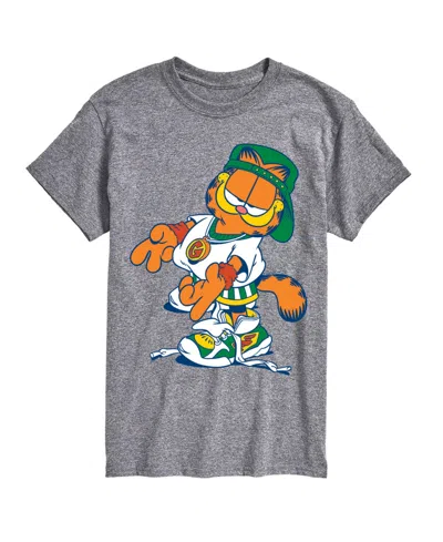 Airwaves Men's Garfield Streetwear Peace Sign Graphic T-shirt In Athletic Heather