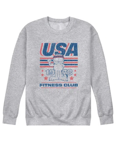 Airwaves Men's Garfield Usa Fitness Crew Fleece Sweatshirt In Gray