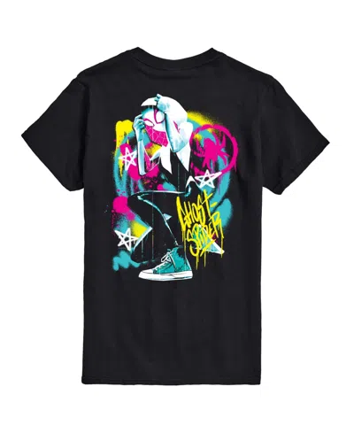 Airwaves Men's Ghost Spider Spray Paint Short-sleeve Graphic T-shirt In Black