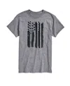 Airwaves Men's Glitch American Flag Short Sleeve T-shirt In Gray