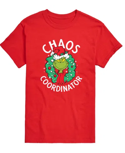Airwaves Men's Grinch Chaos Coordinator Graphic Crewneck T-shirt In Red