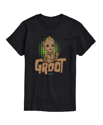 Airwaves Men's Guardians Of The Galaxy Groot Short Sleeve T-shirt In Black