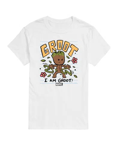 Airwaves Men's Guardians Of The Galaxy Groot Short Sleeve T-shirt In White