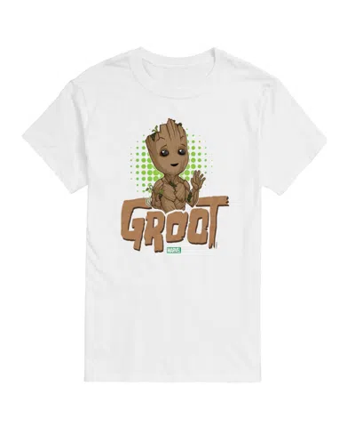 Airwaves Men's Guardians Of The Galaxy Groot Short Sleeve T-shirt In White