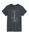 Airwaves Men's Guitar Short Sleeve T-shirt In Gray