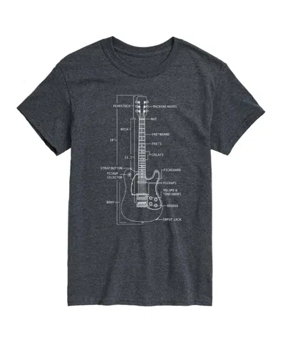 Airwaves Men's Guitar Short Sleeve T-shirt In Gray