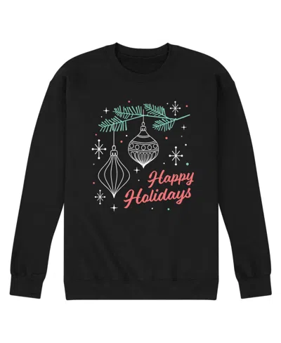 Airwaves Men's Happy Holidays Fleece T-shirt In Black