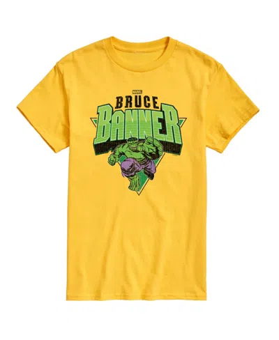 Airwaves Men's Hulk Bruce Banner Short Sleeve T-shirt In Yellow