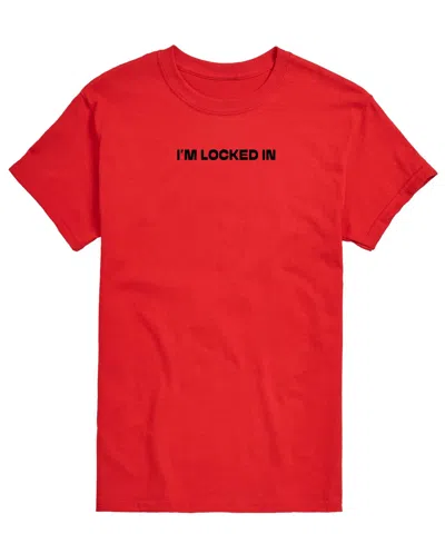 Airwaves Men's Im Locked In Short-sleeve Graphic T-shirt In Red
