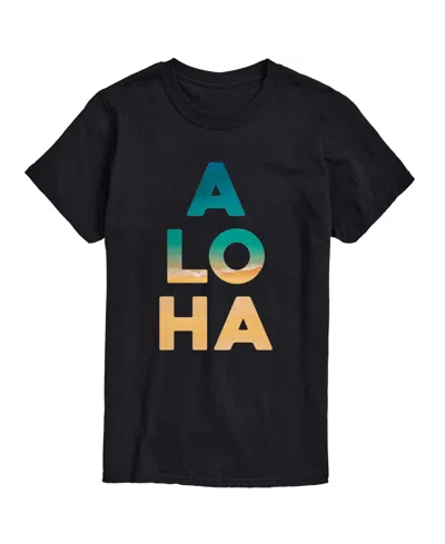 Airwaves Men's Instant Message Aloha Beach Fill Graphic T-shirt In Black