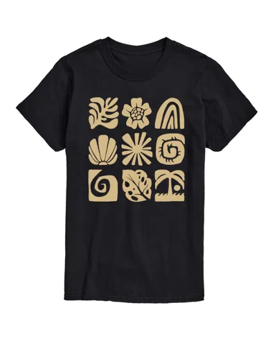 Airwaves Men's Instant Message Beach Squares Graphic T-shirt In Black