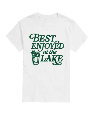 Airwaves Men's Instant Message Best Enjoyed At The Lake Graphic T-shirt In White
