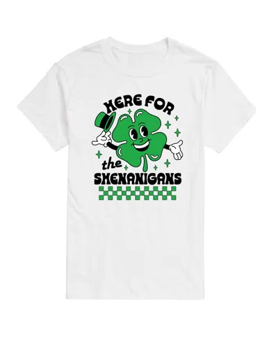 Airwaves Men's Instant Message Here For The Shenanigans Short-sleeve Graphic T-shirt In White
