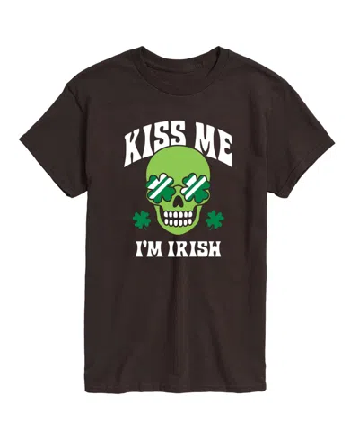 Airwaves Men's Instant Message Kiss Me I'm Irish Short-sleeve Graphic T-shirt In Brown