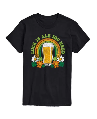 Airwaves Men's Instant Message Luck Is Ale You Need Short-sleeve Graphic T-shirt In Black