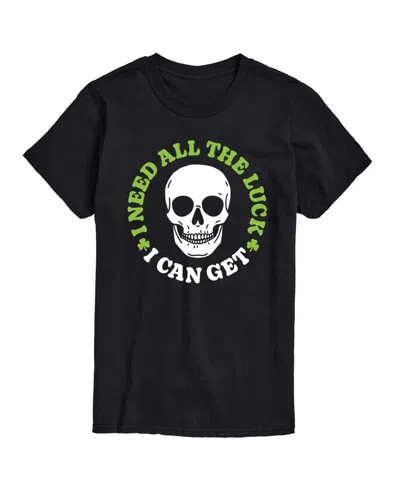 Airwaves Men's Instant Message Need All The Luck Can Get Short-sleeve Graphic T-shirt In Black