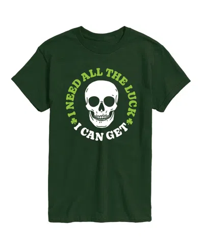Airwaves Men's Instant Message Need All The Luck Can Get Short-sleeve Graphic T-shirt In Green