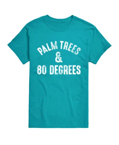 Airwaves Men's Instant Message Palm Trees And 80 Degrees Graphic T-shirt In Tahiti Blue
