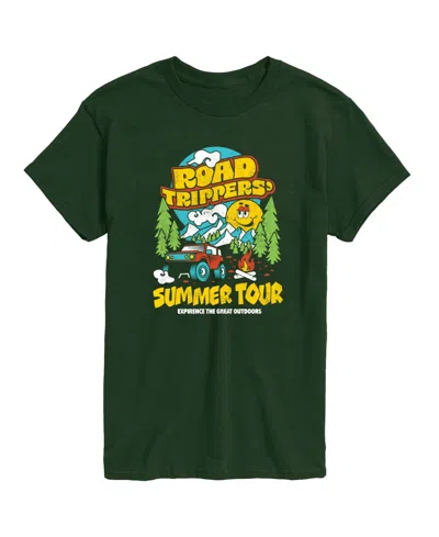 Airwaves Men's Instant Message Road Trippers Summer Tour Graphic T-shirt In Forest Green