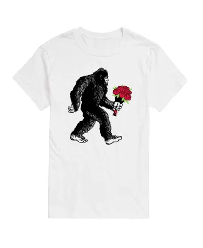 Airwaves Men's Instant Message Sasquatch Flowers Printed Short-sleeve Graphic T-shirt In White